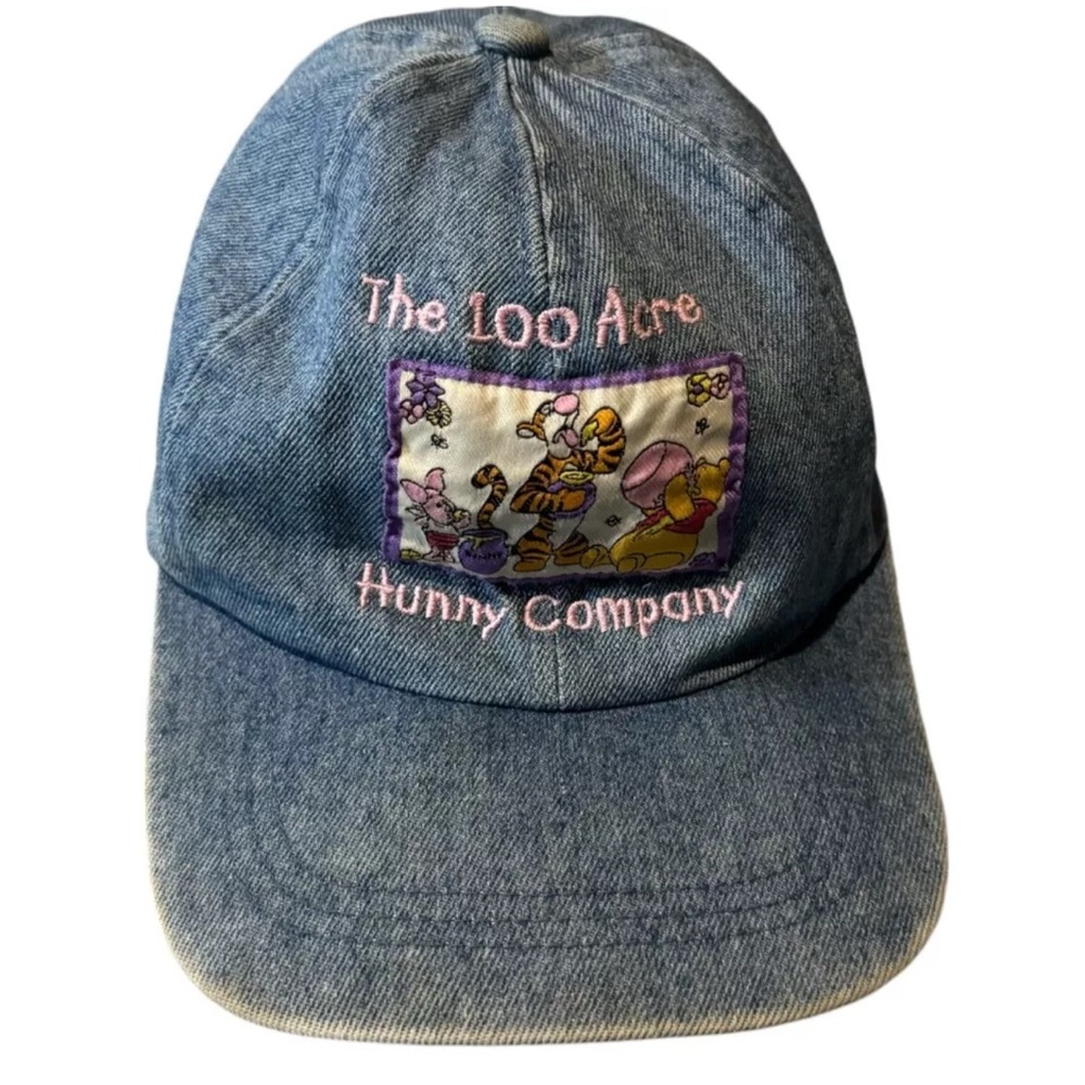 Disney Retro Winnie the Pooh Light Wash Denim Hat Adult Goofy Hat Co Vintage